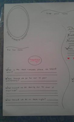 1st page done of the DIY guestbook