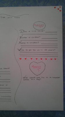 1st page done of the DIY guestbook