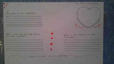 1st page done of the DIY guestbook