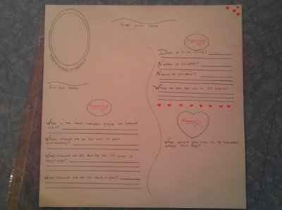 1st page done of the DIY guestbook