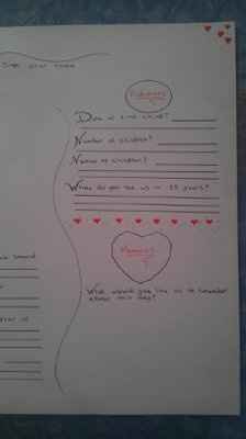 1st page done of the DIY guestbook