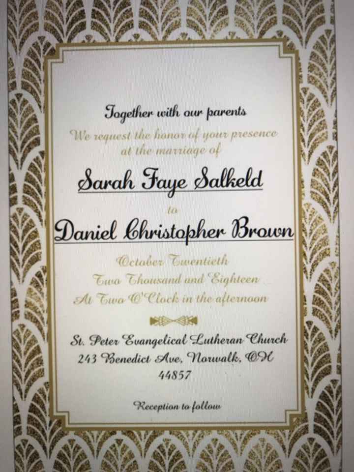 Invitation proof reading? - 1