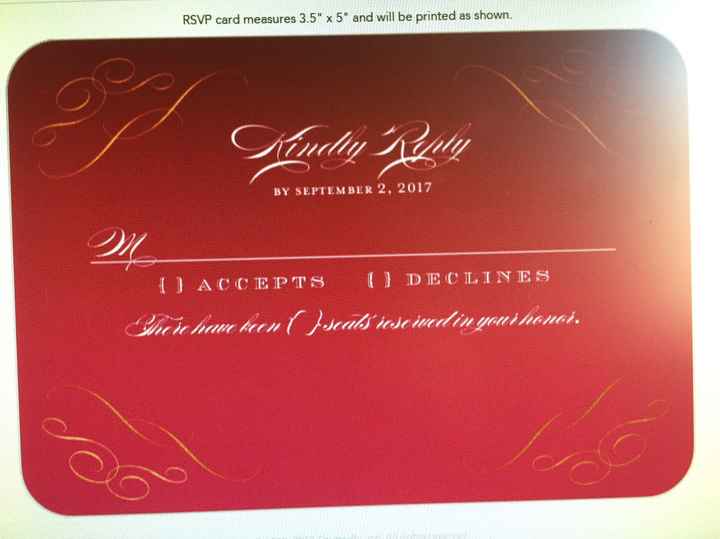 Invitation RSVP cards