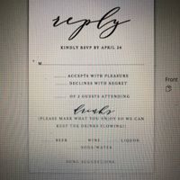 Drink question on rsvp card - 1