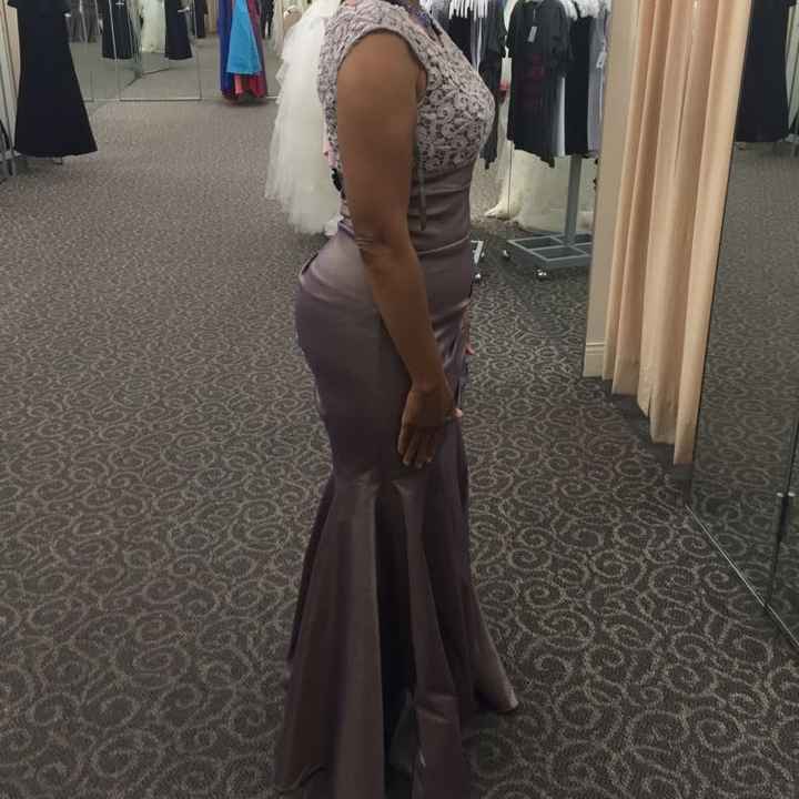 My Mom picked up her dress tonight!