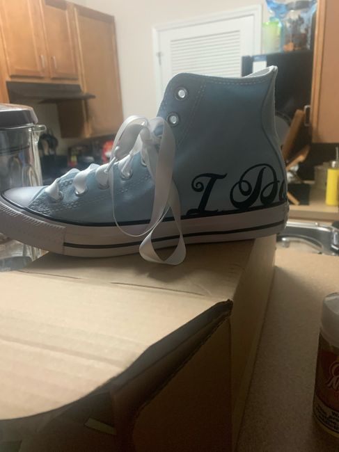 Wedding dress with converses 1