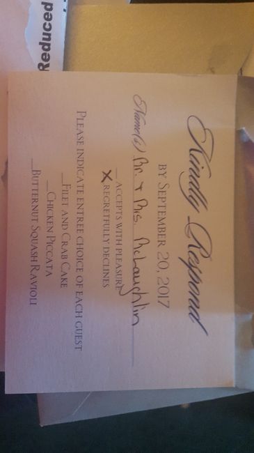 Can I see your rsvp cards?
