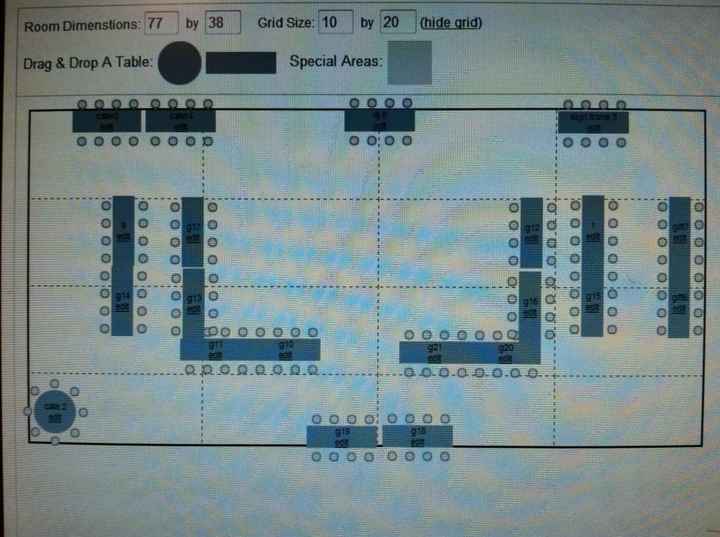 banquet table set up for wedding