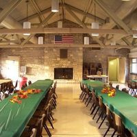 banquet table set up for wedding