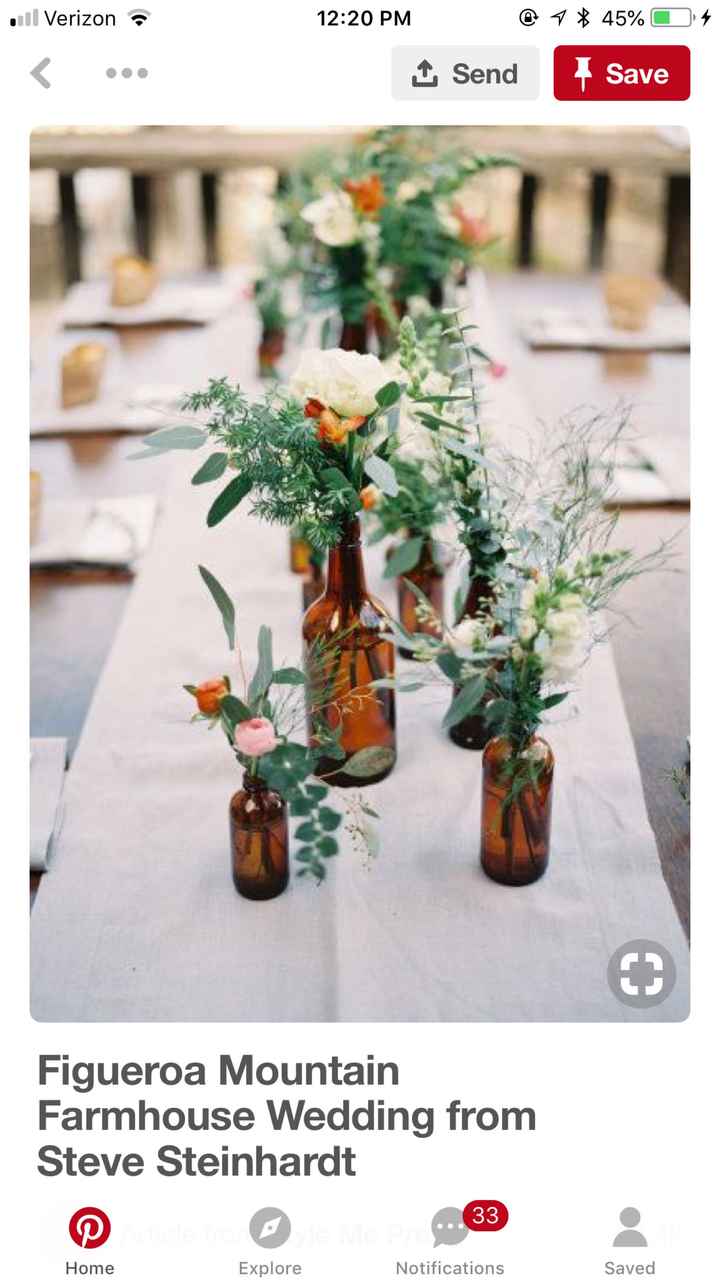 Brown bottle decoration - 1