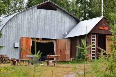 Matching venues and dresses!