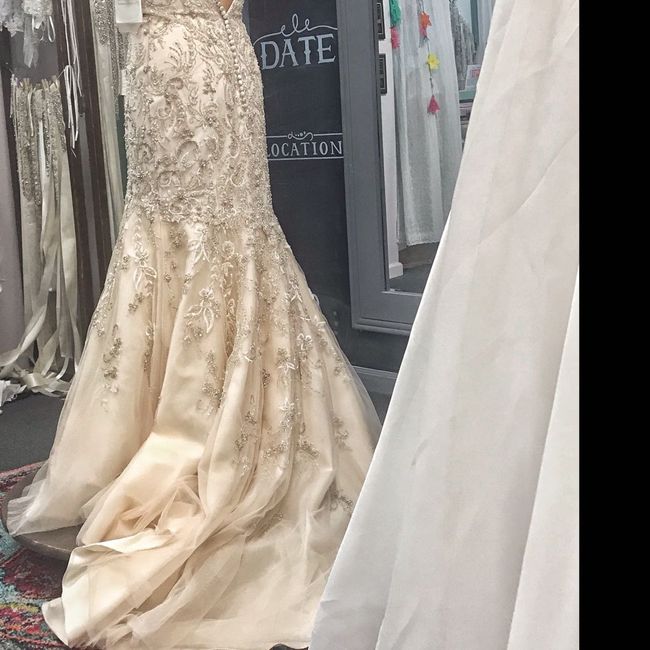 Champagne wedding dress, but what color for bridesmaids and groom/groomsmen? Help! 2