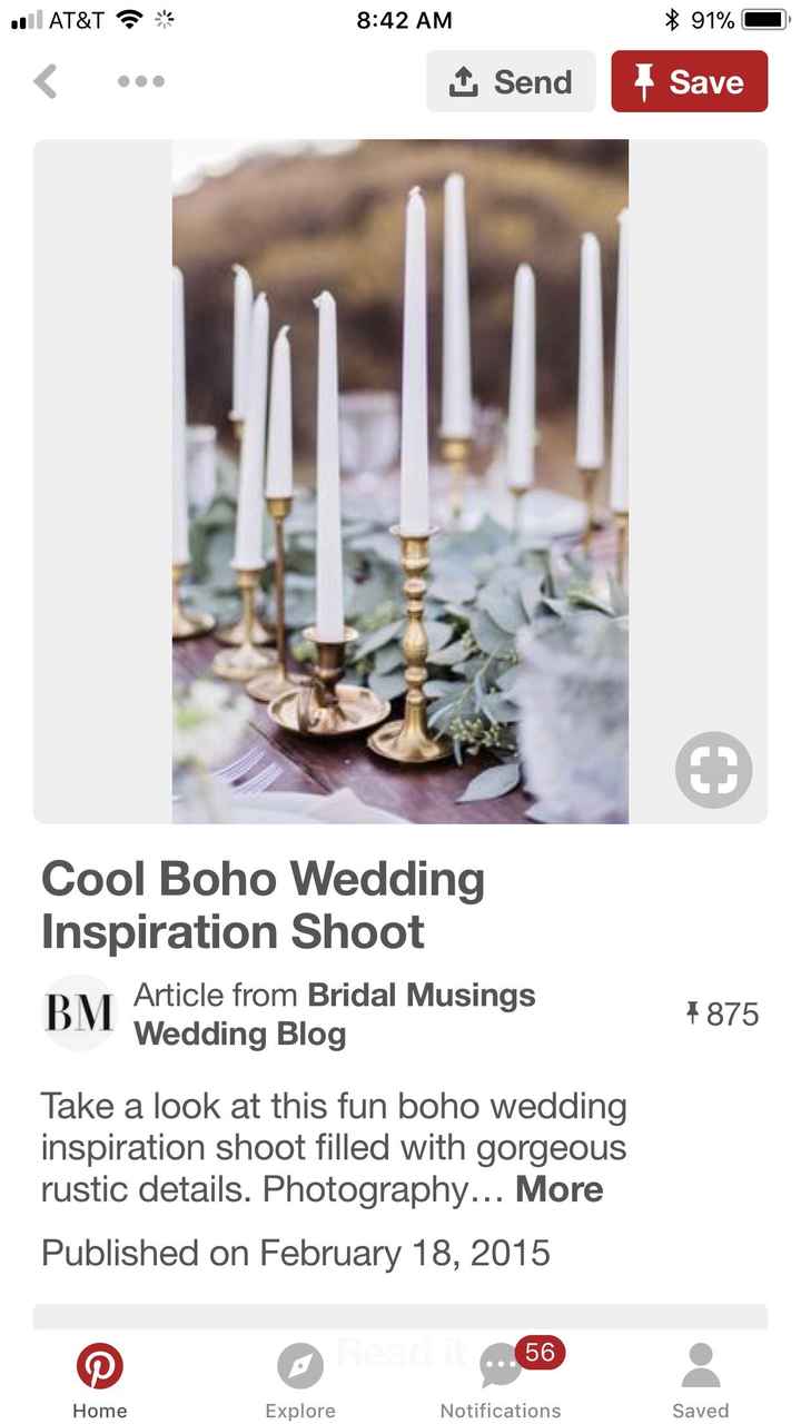 Do these 2 styles of centerpieces go together? - 1