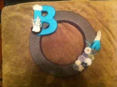 My yarn wreath :)