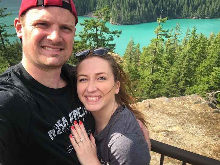 He proposed on a hike in North Cascades, WA. 