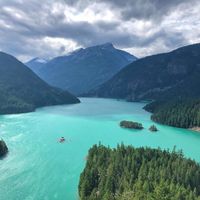 He proposed on a hike in North Cascades, WA. 