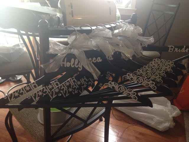 DIY Hangers for bridesmaids