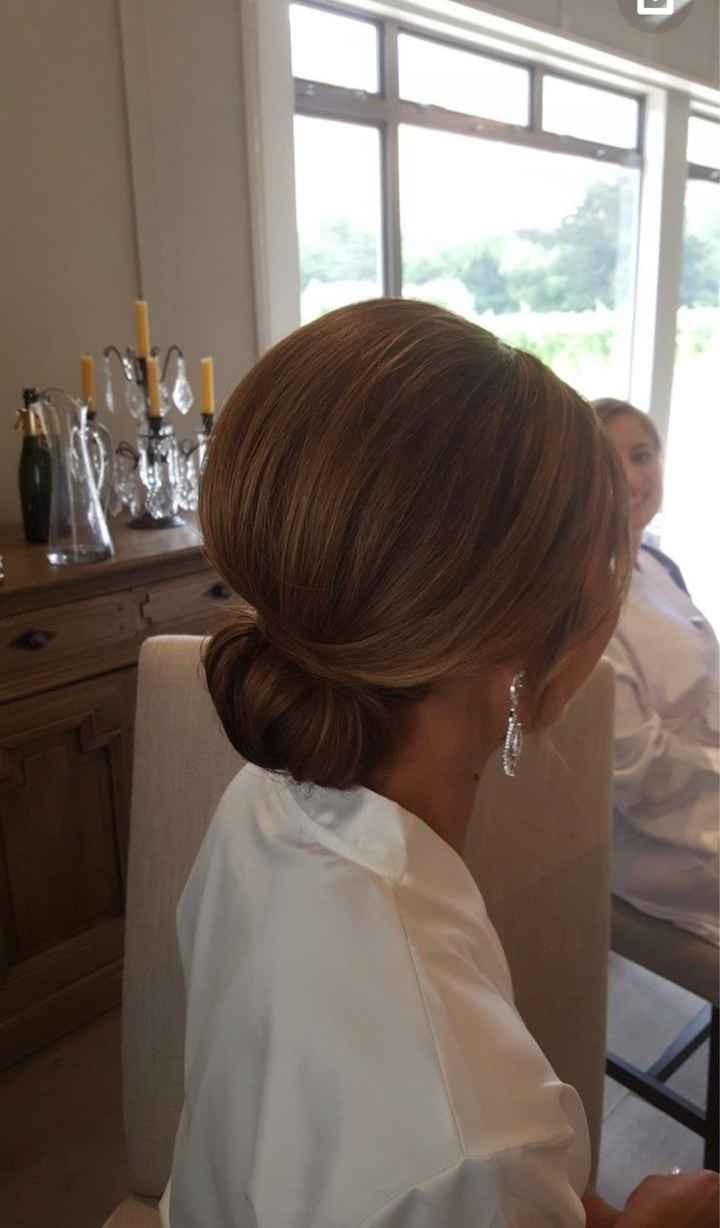 Hairstyles with high back, illusion dress - 1