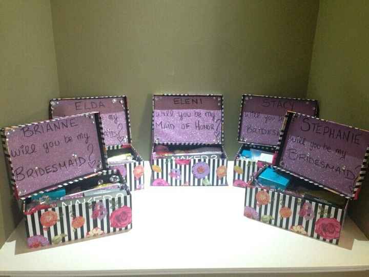 Bridesmaid Proposal boxes, gift bags