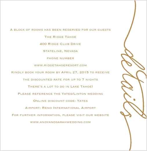 Accommodation cards-do they need to match the invitations?