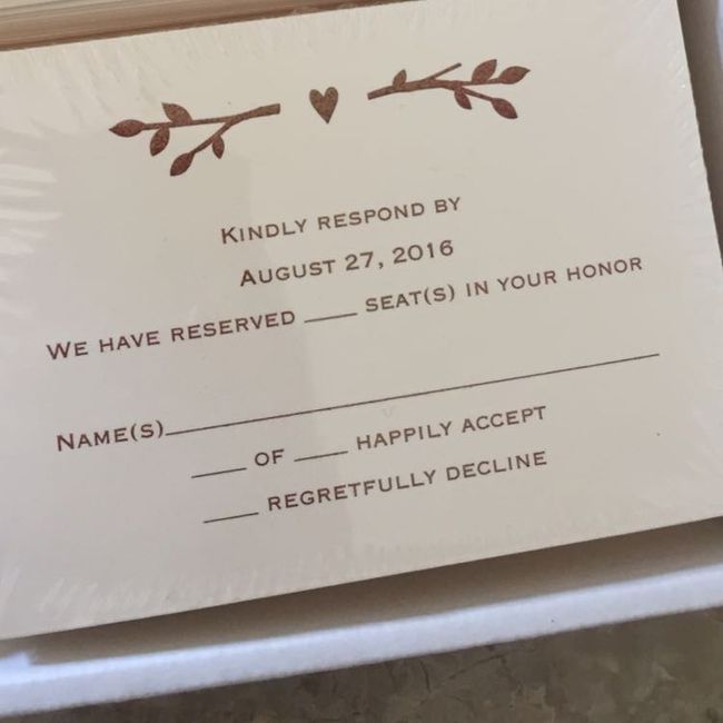 RSVP Wording Help