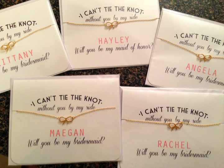 How did you ask your bridesmaids?