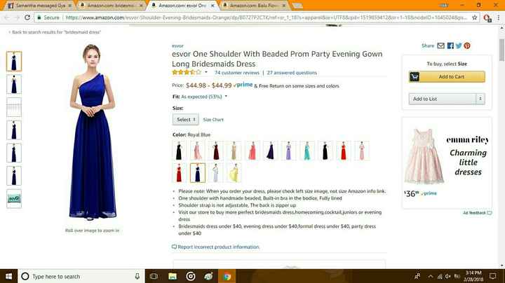 Bridesmaid dresses . Where oh where ? - 1