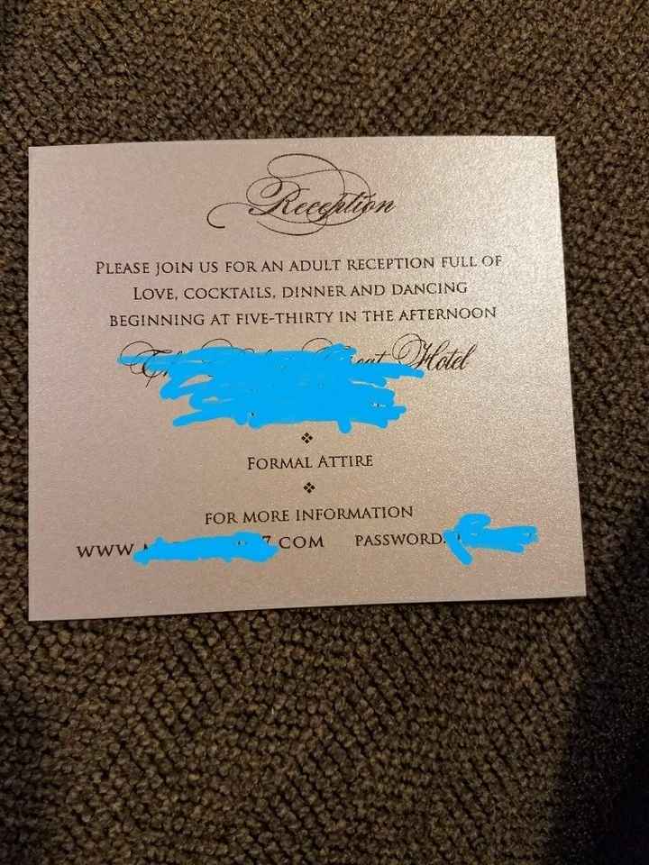 No kids at wedding