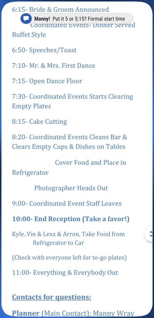 Tips for how to make wedding time line - 3