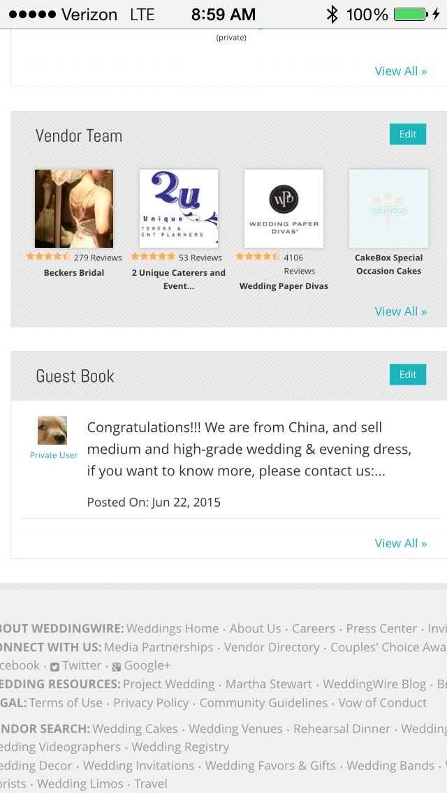 Solicitations on guest book.