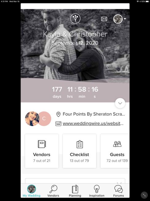 Officially postponed my April wedding. 2