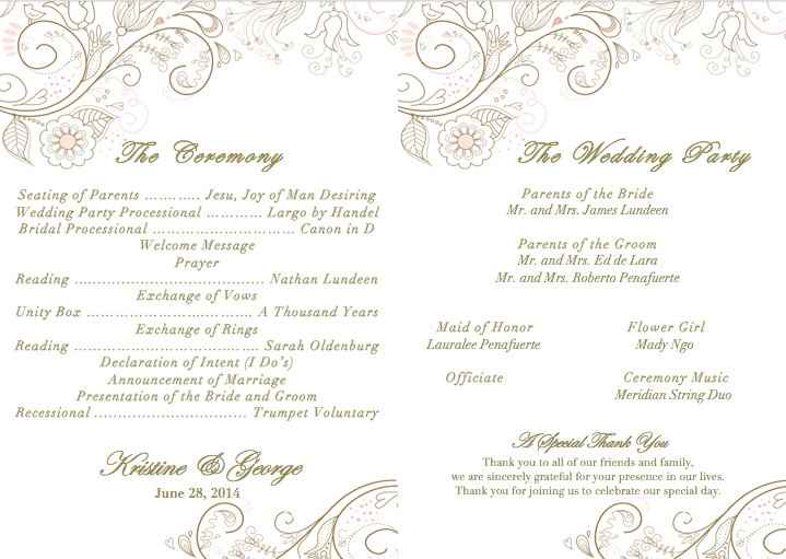 Ceremony Programs - What Info Did you Include?