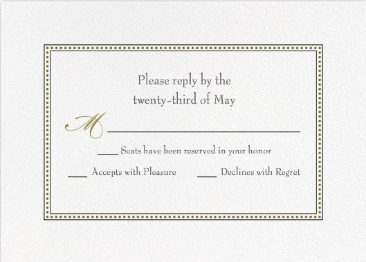 Can I see you RSVP card