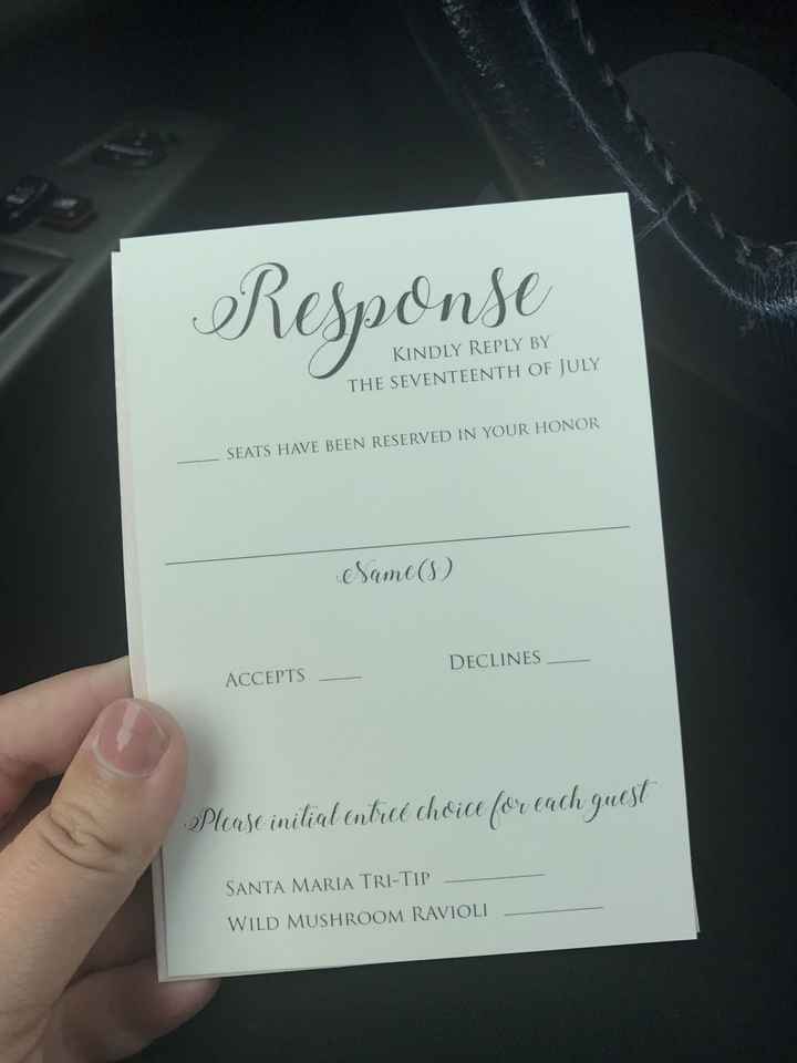 Is Our RSVP Card Confusing??