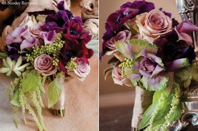 Wedding colors are all shades of purple