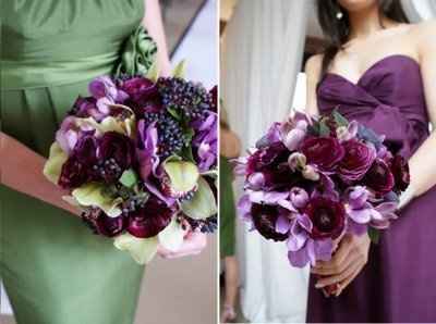 Wedding colors are all shades of purple