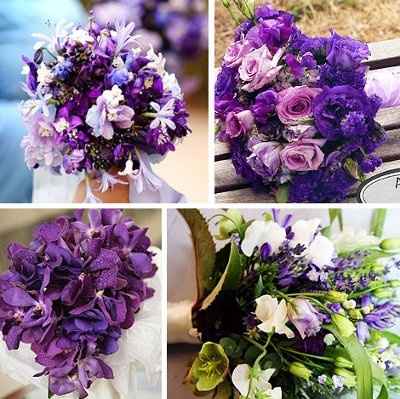 Wedding colors are all shades of purple