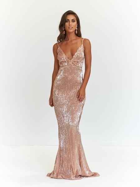 Rose gold hotsell reception dress