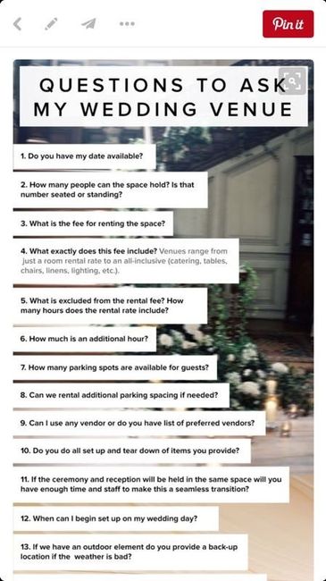 Venue Questions and Collecting Addresses