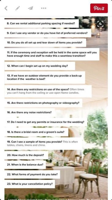 Venue Questions and Collecting Addresses
