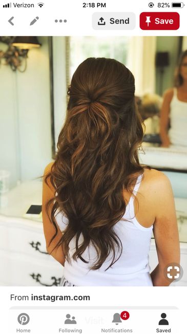 Half up & half down and down hairstyles - 1