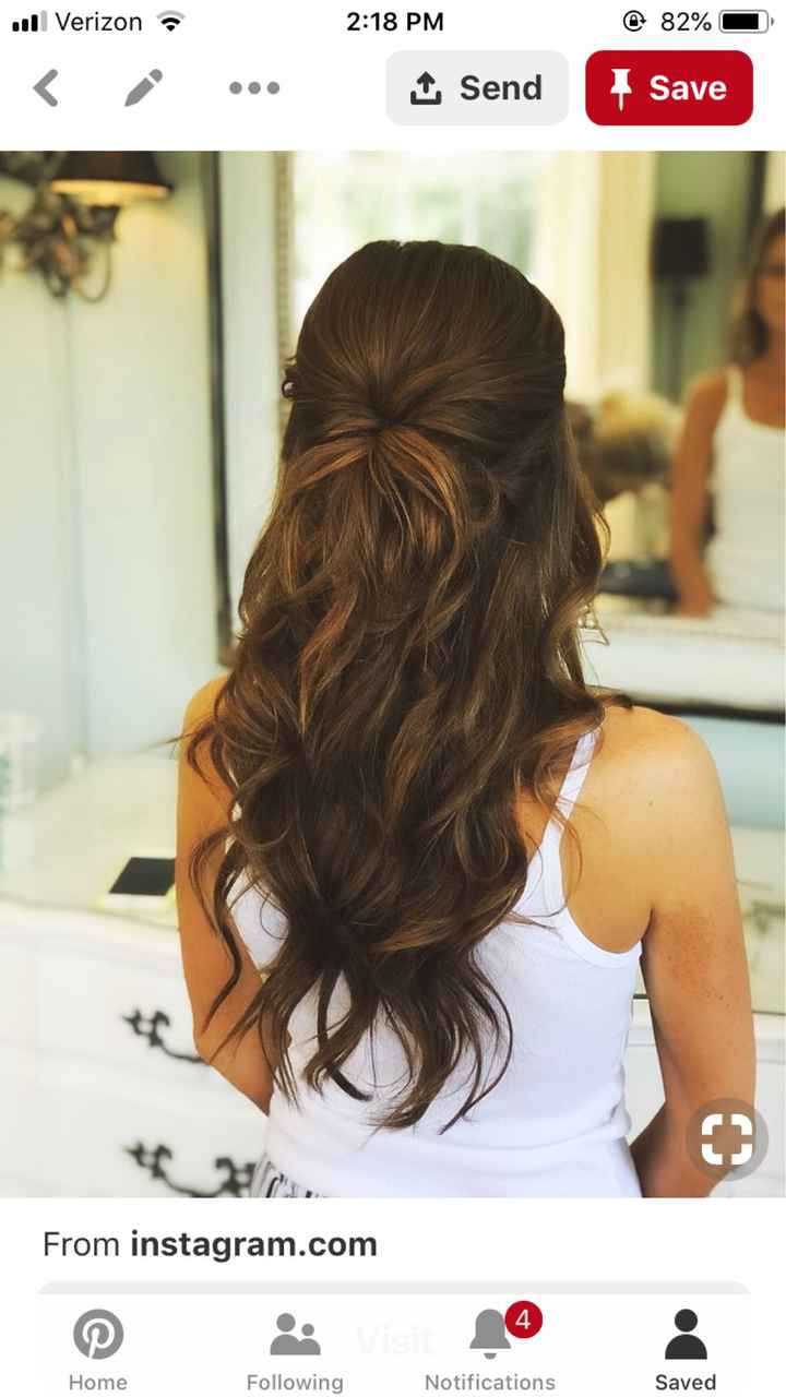 Half up & half down and down hairstyles - 1
