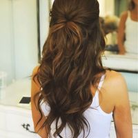 Half up & half down and down hairstyles - 1