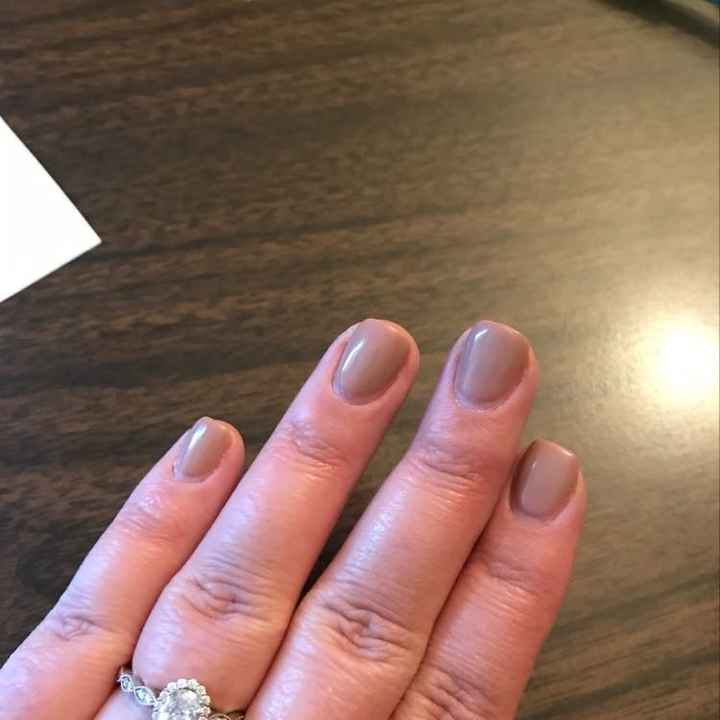 Nail color with cream/ivory dress