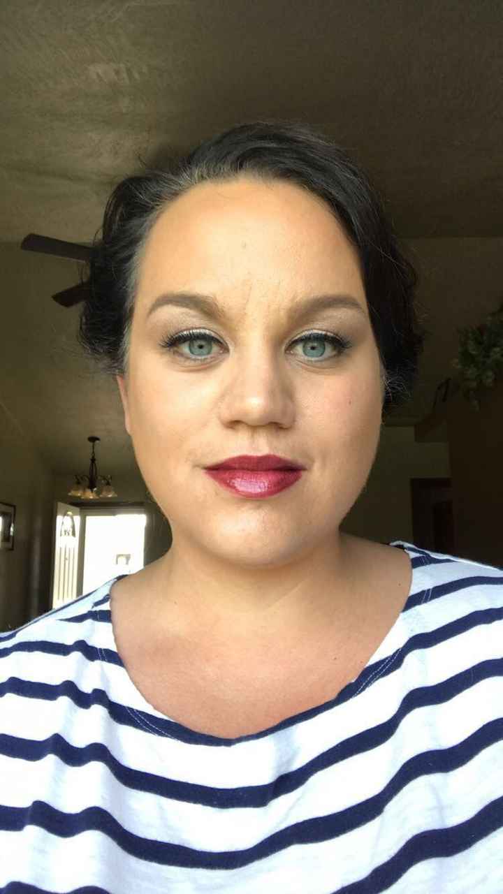 Hair & makeup trial yesterday