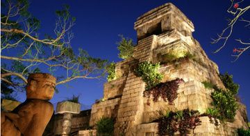 mayan ruins uplighting