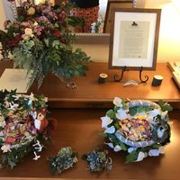 Bouquet, rings, flower girl baskets, and mothers corsages