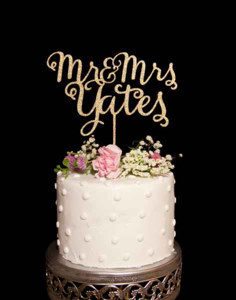 Mr & Mrs Cake Topper