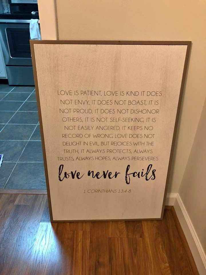1 Corinthians 13 sign