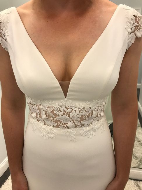 Here is my dress!! Should i cover the neckline? 2